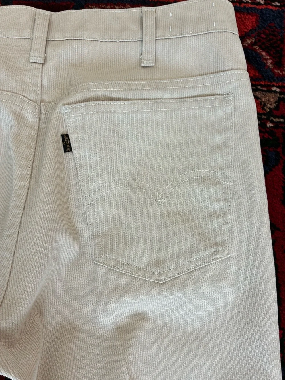 Vintage 70s Levi’s Sta-Prest Corduroy Khaki Kick Flare Pants
